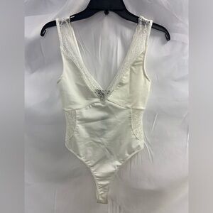 Lulu's White Bodysuit Top